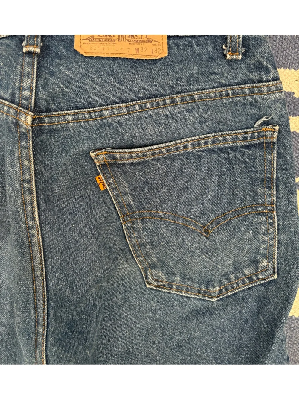 VINTAGE made in the USA Levi’s 517 orange tab 32x32 mens jeans - Picture 4 of 8